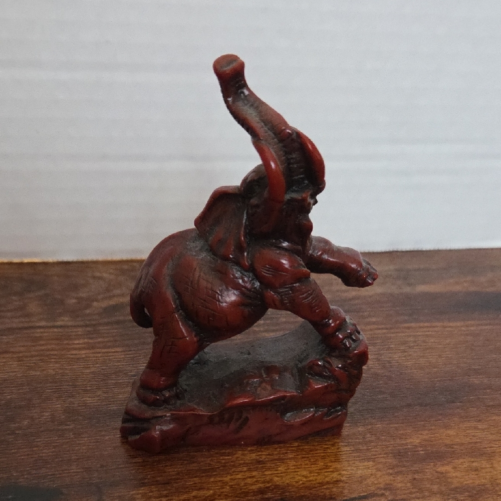 Handcrafted Brown Elephant Figurine